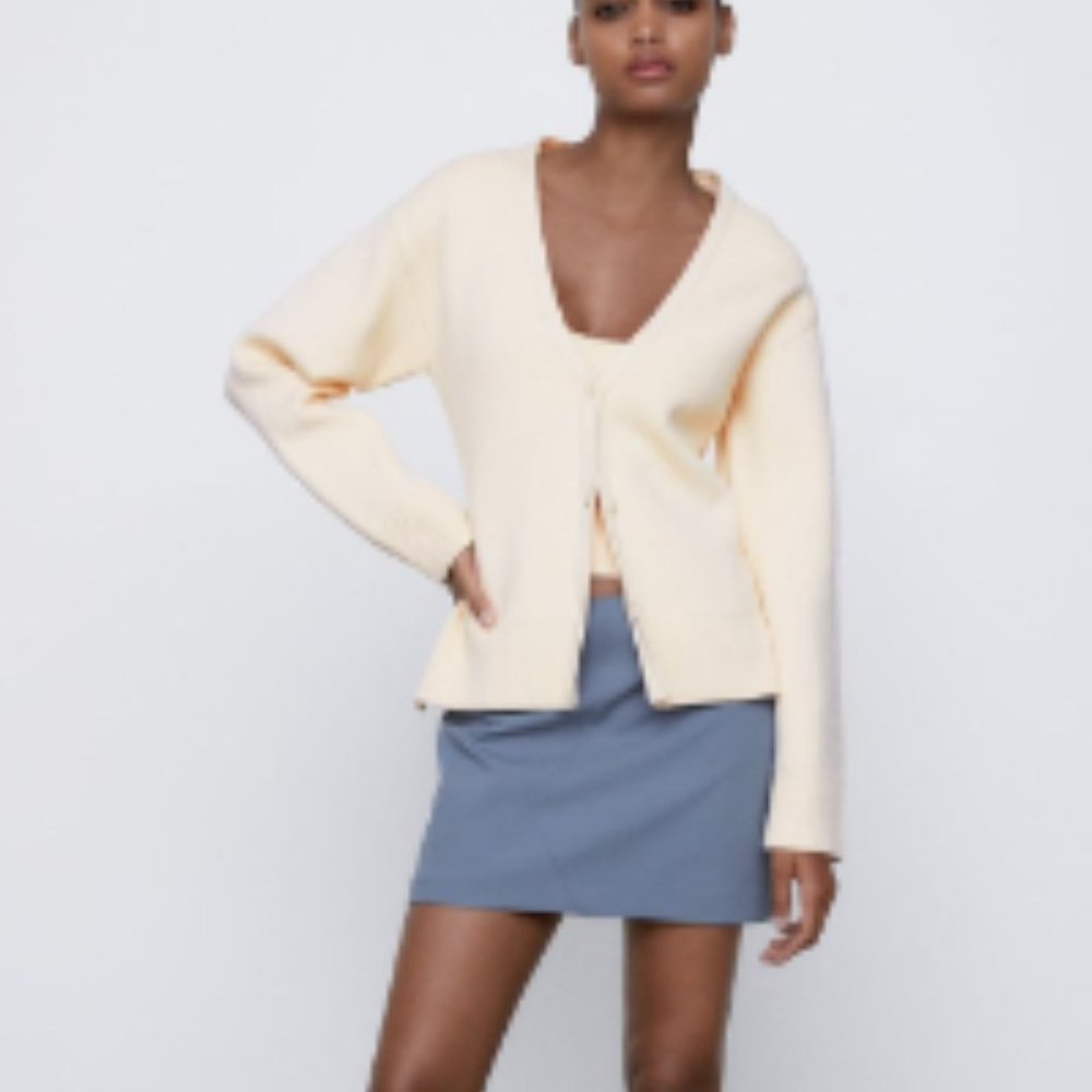 Zara knit ribbed jacket - Small